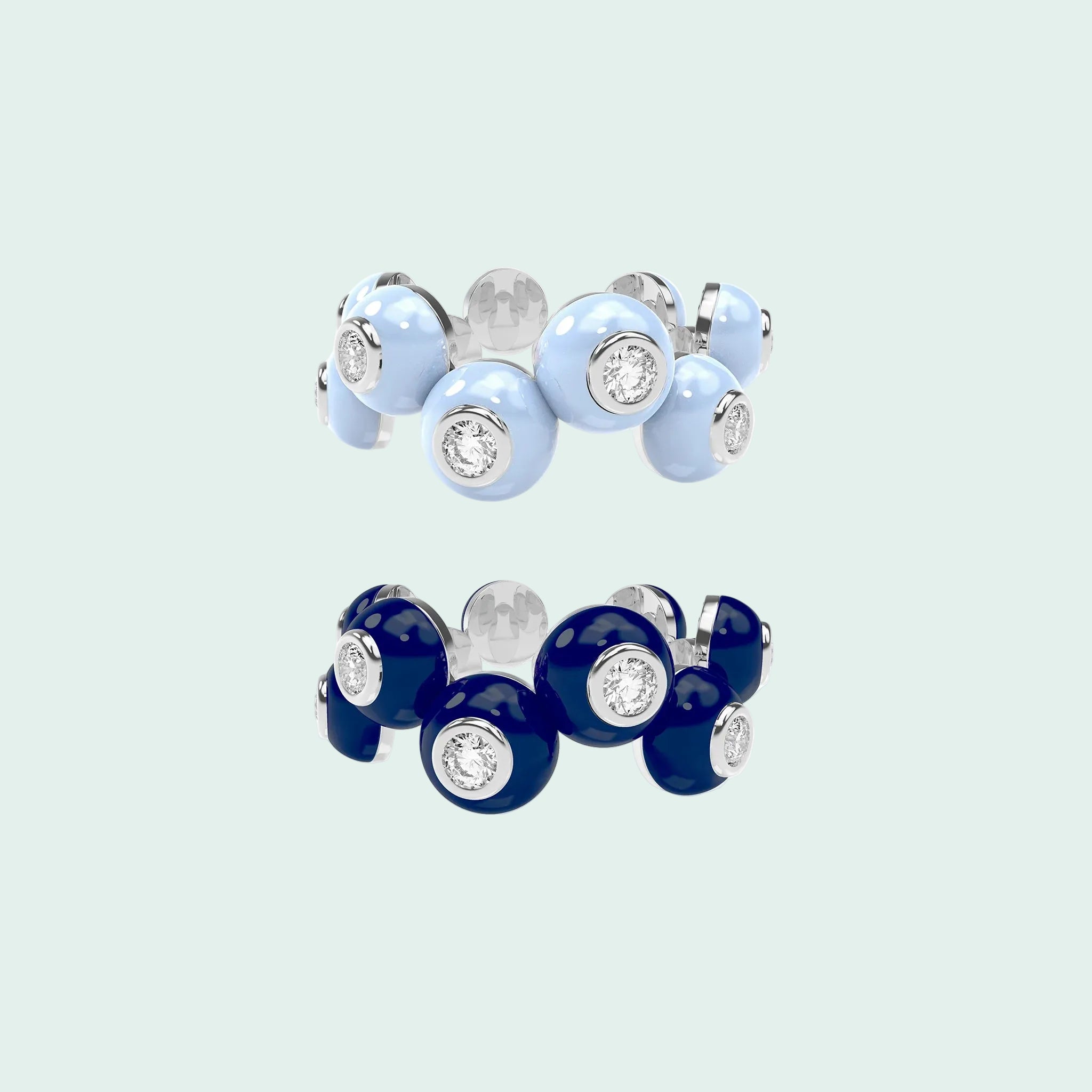 The Dopamine Overdose-Silver Ring set of 2