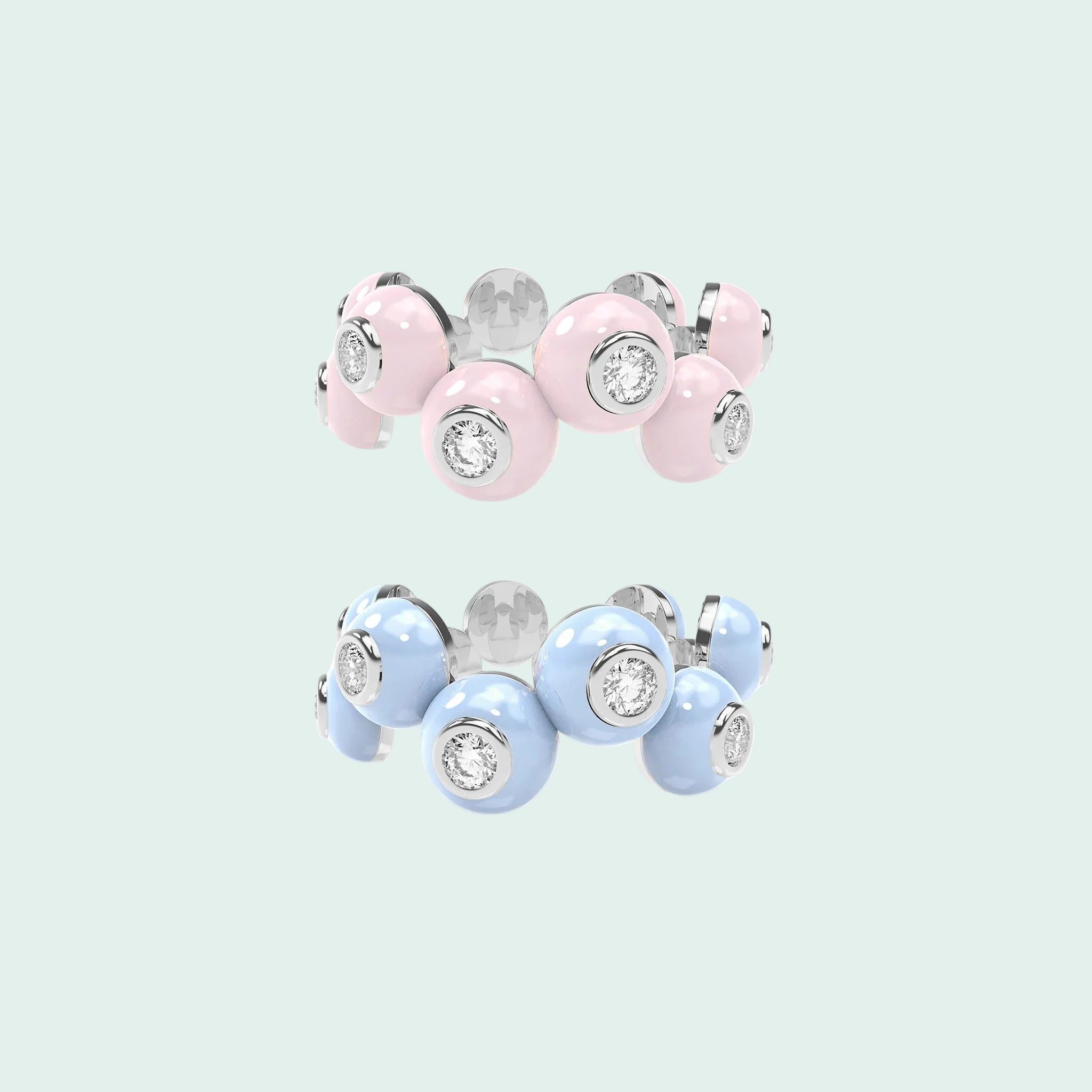 The Dopamine Overdose-Silver Ring set of 2