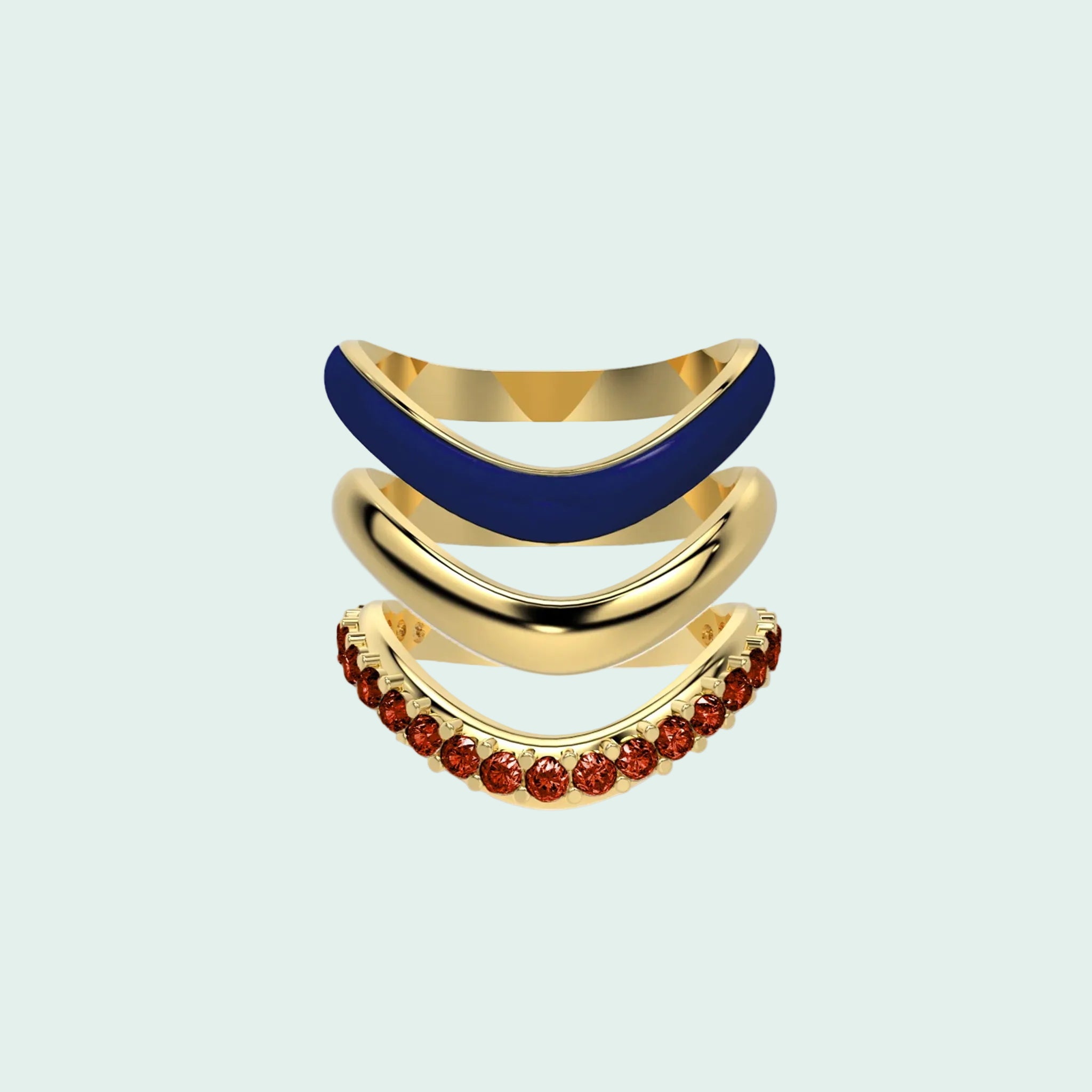 The Sugar Echo-Gold  (Set of 3)