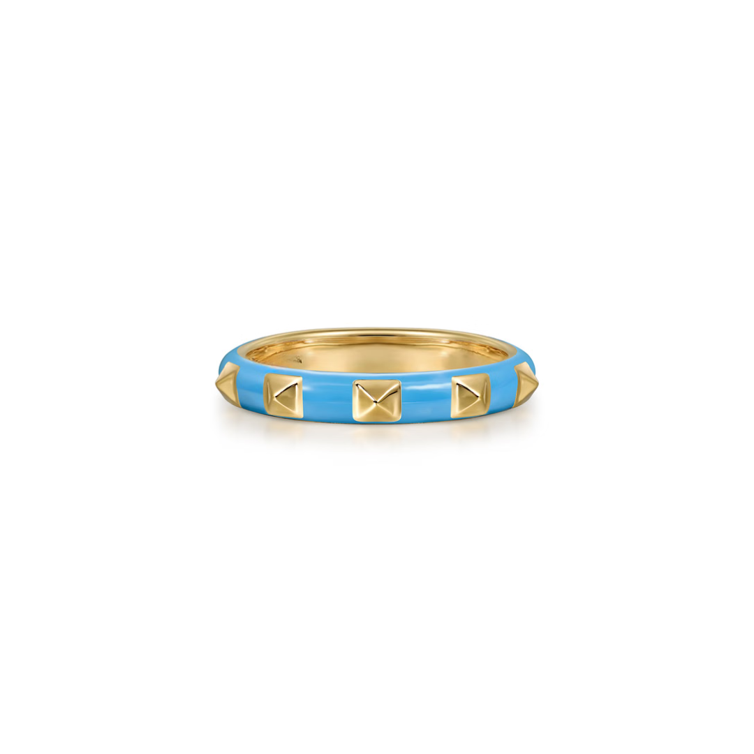 The Pyramid Edge Band (Blue & Yellow Gold Edition)