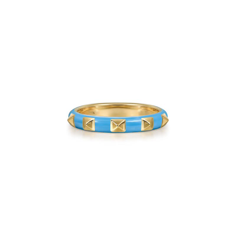 The Pyramid Edge Band (Blue & Yellow Gold Edition)