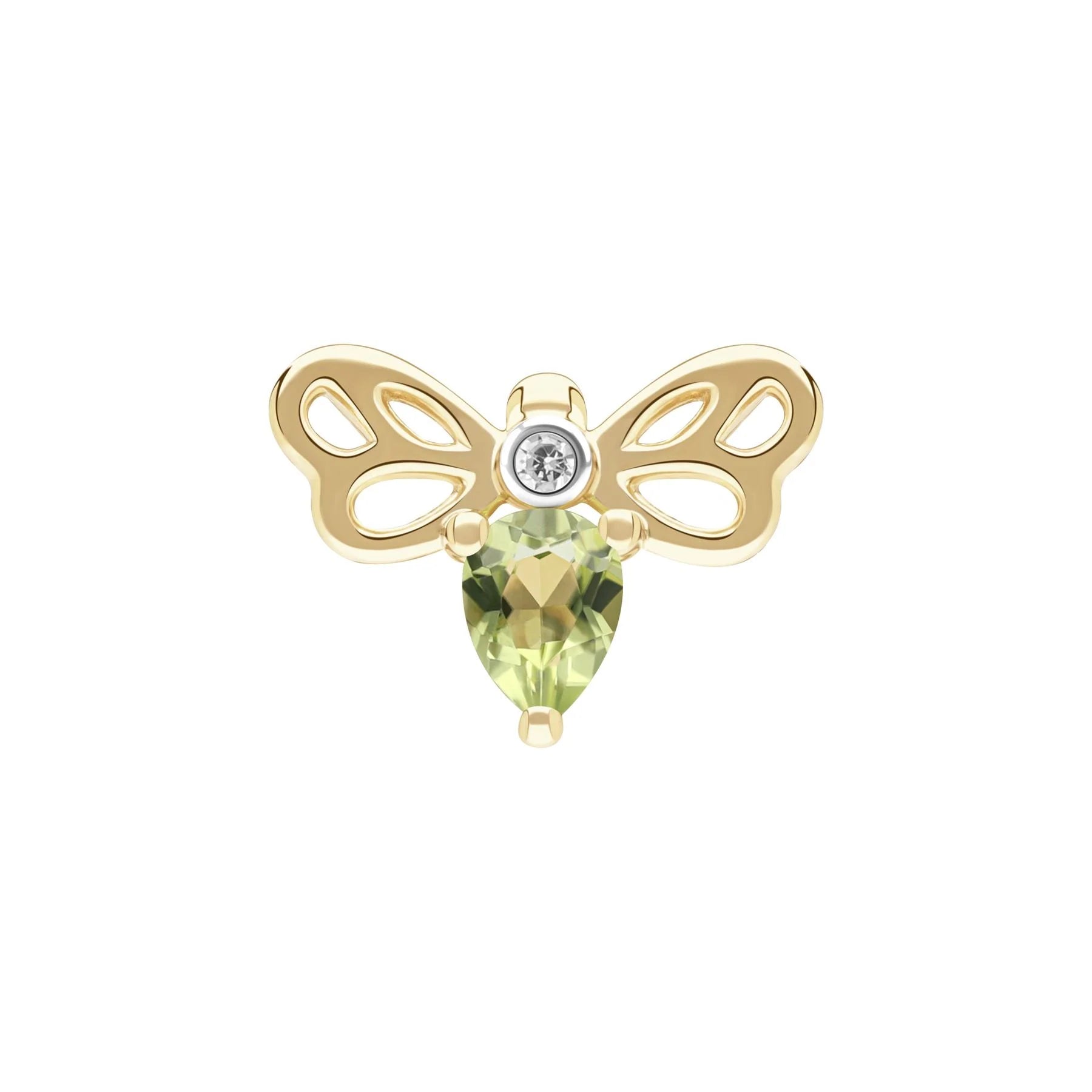 Lumina Butterfly Stud Earrings (Garnet Edition)