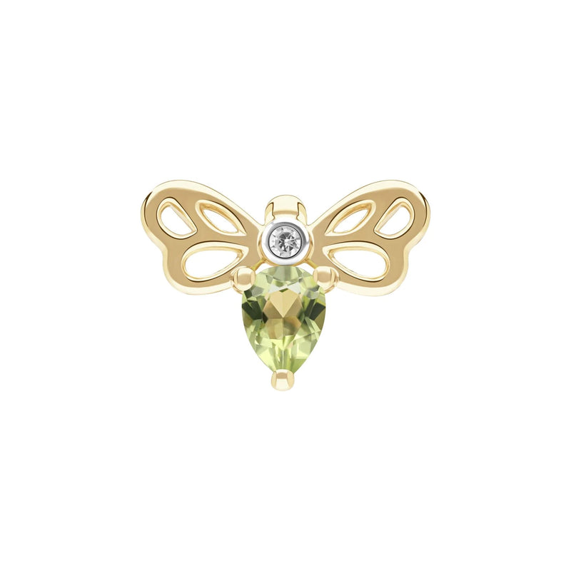 Lumina Butterfly Stud Earrings (Garnet Edition)