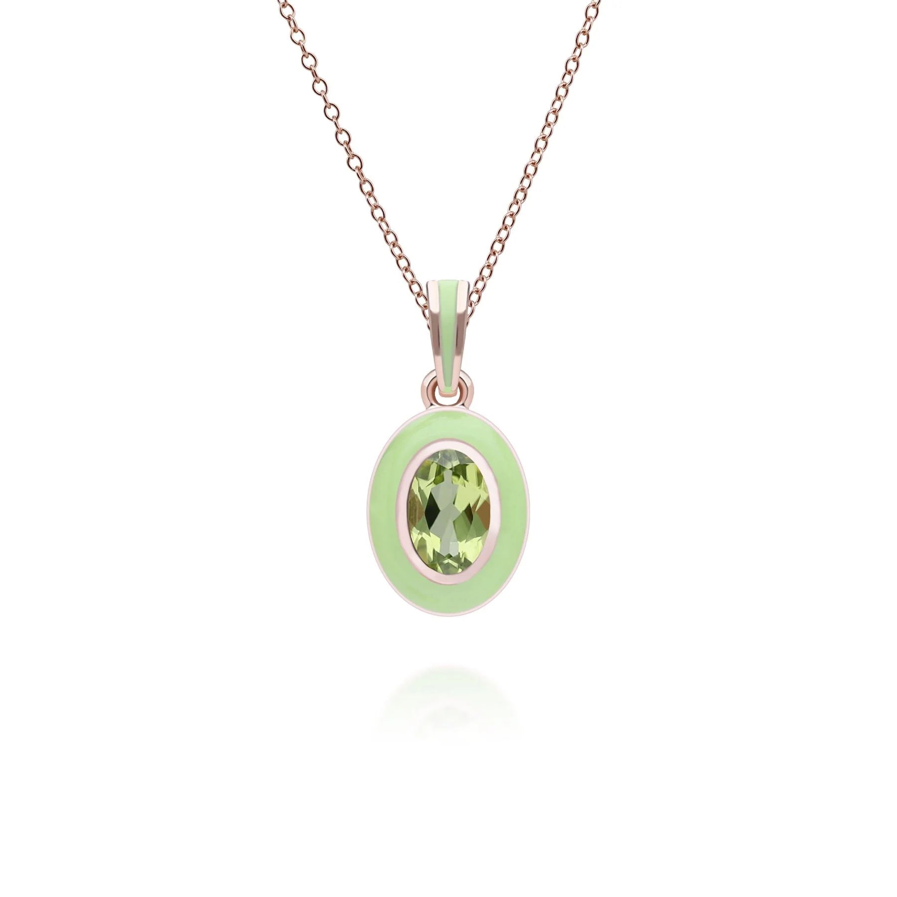 Lumina Emerald-Cut Enamel Pendant Necklace (Mint Green Edition)