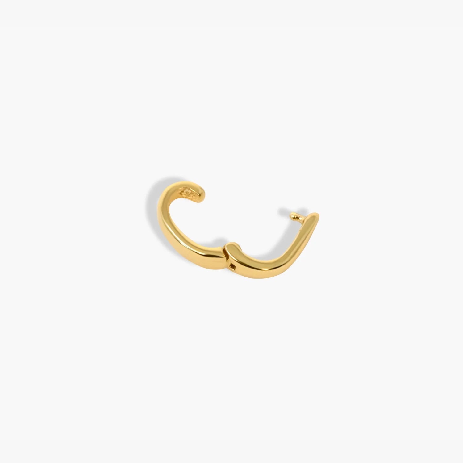 Liquid Tide Wave Huggie Hoop