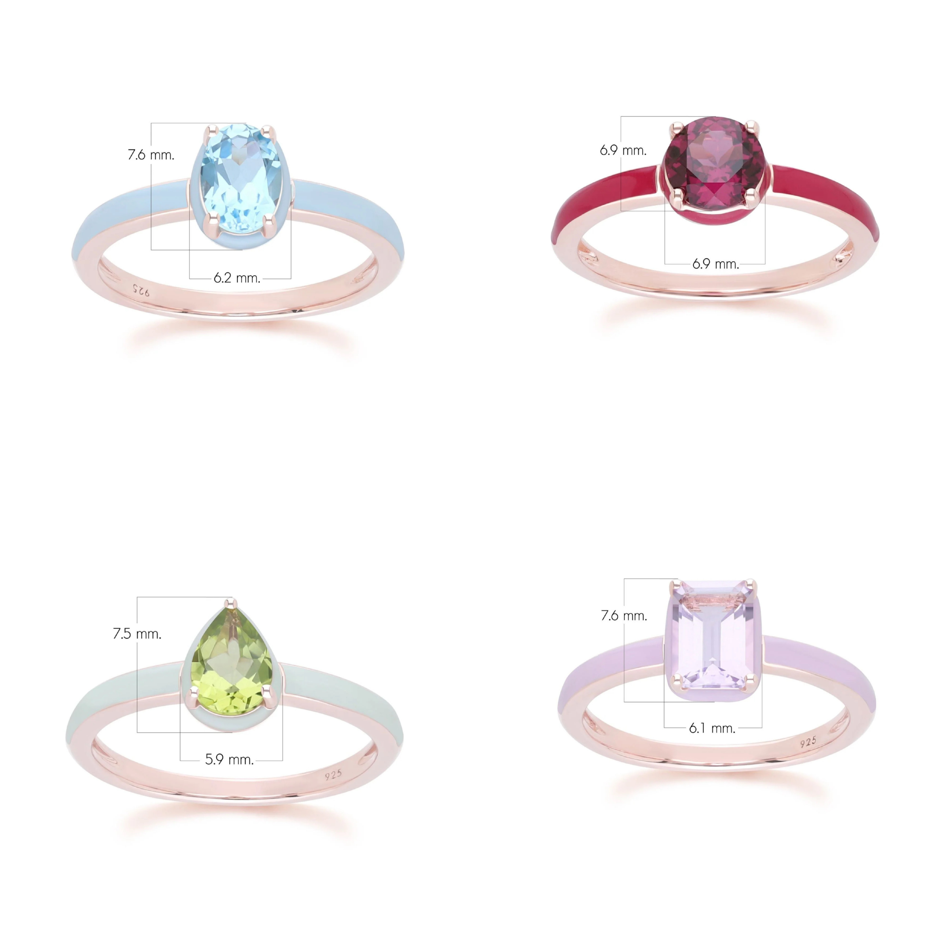 Azure Arc Oval-Cut Complete Jewelry Set (Fuchsia Edition)