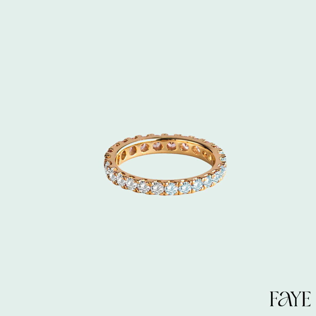 white candy pave eternity (gold)
