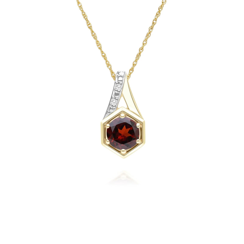 Apex Hexagon Pendant (Garnet Edition)
