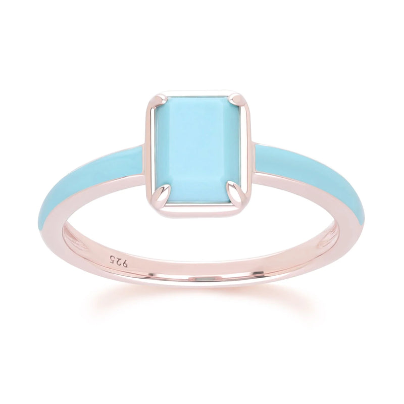 Azure Baguette Ring