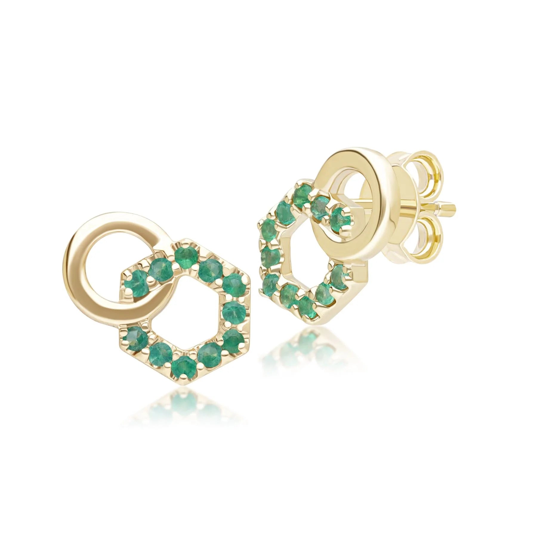 Apex Interlock Stud Earrings (Sapphire Edition)