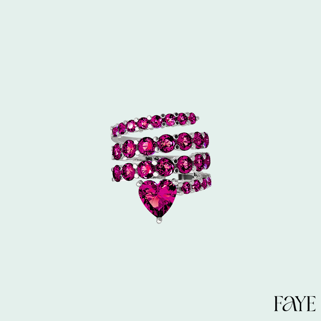 Infinite Heart Spiral Ring (SILVER)
