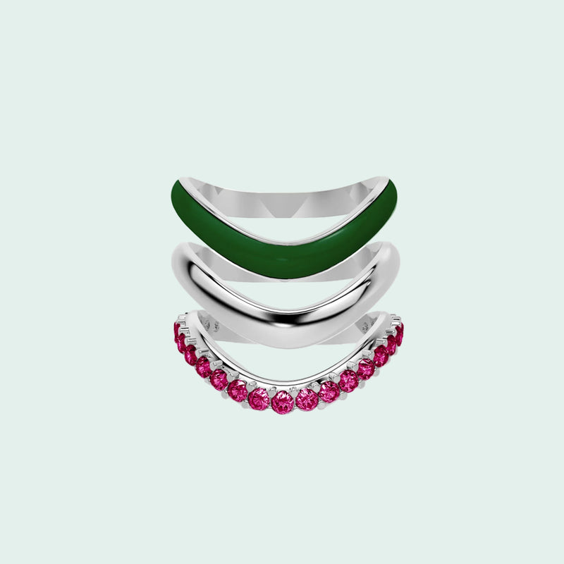 The Sugar Echo-Silver (Set of 3)