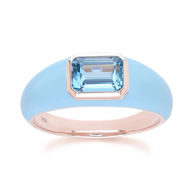 Azure Arc Baguette Dome Ring (Lavender Edition)