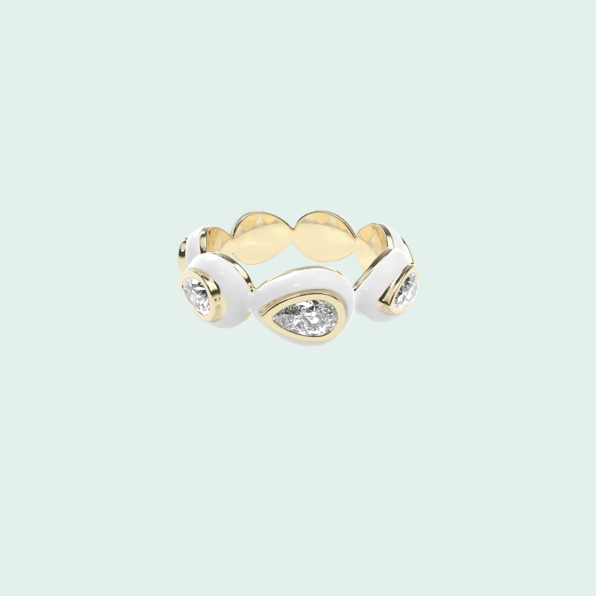 Liquid Tide Teardrop Ring (GOLD)