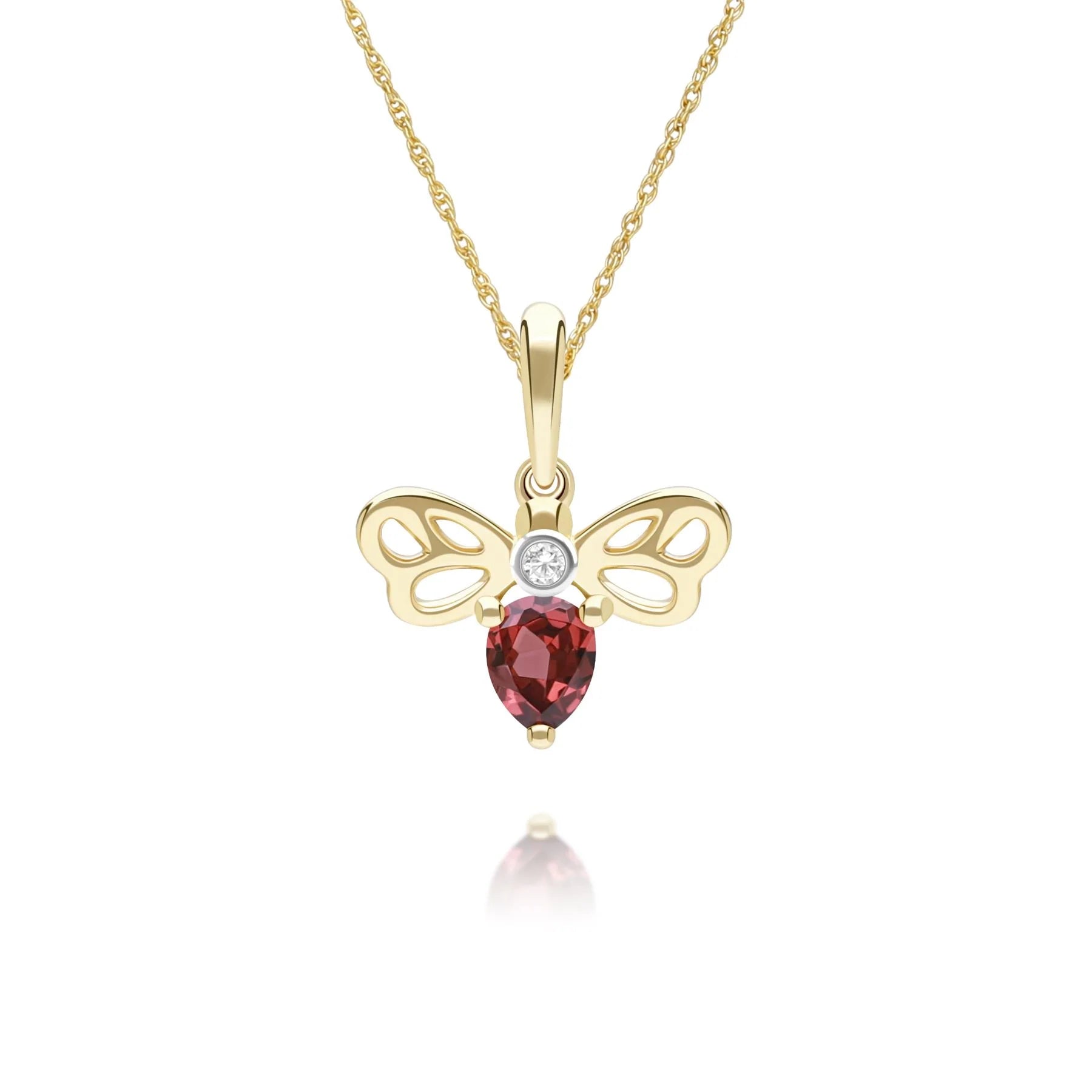 Lumina Butterfly Pendant (Garnet Edition)