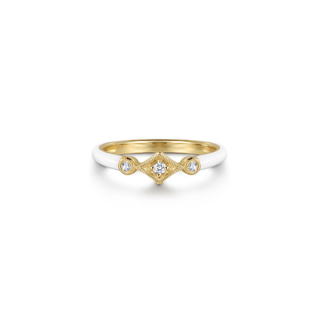 The Losange Band (White & Yellow Gold Edition)
