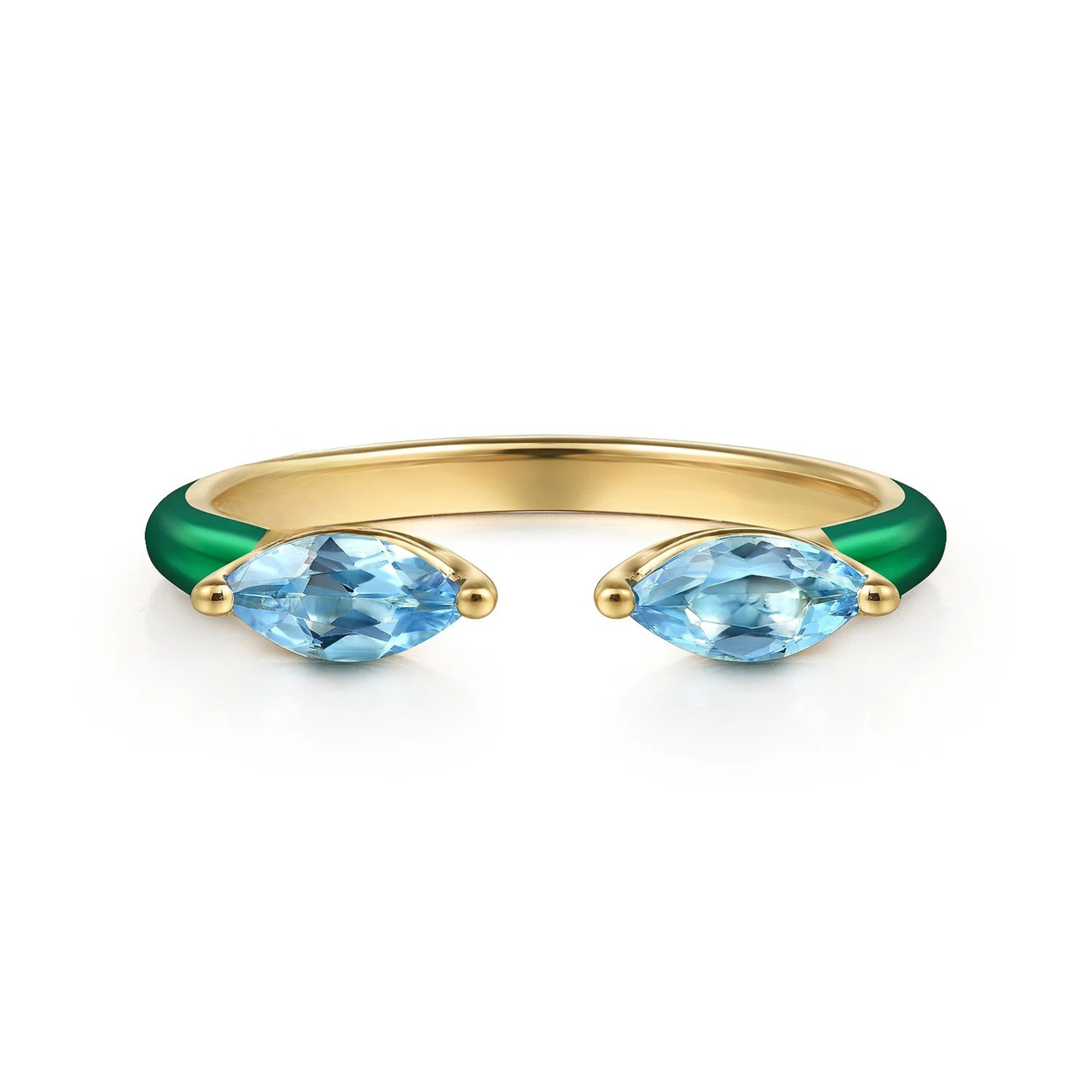 Capri Kiss Ring (Sky Blue & Lime Green Edition)