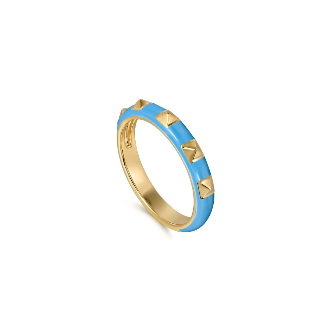 The Pyramid Edge Band (Blue & Yellow Gold Edition)