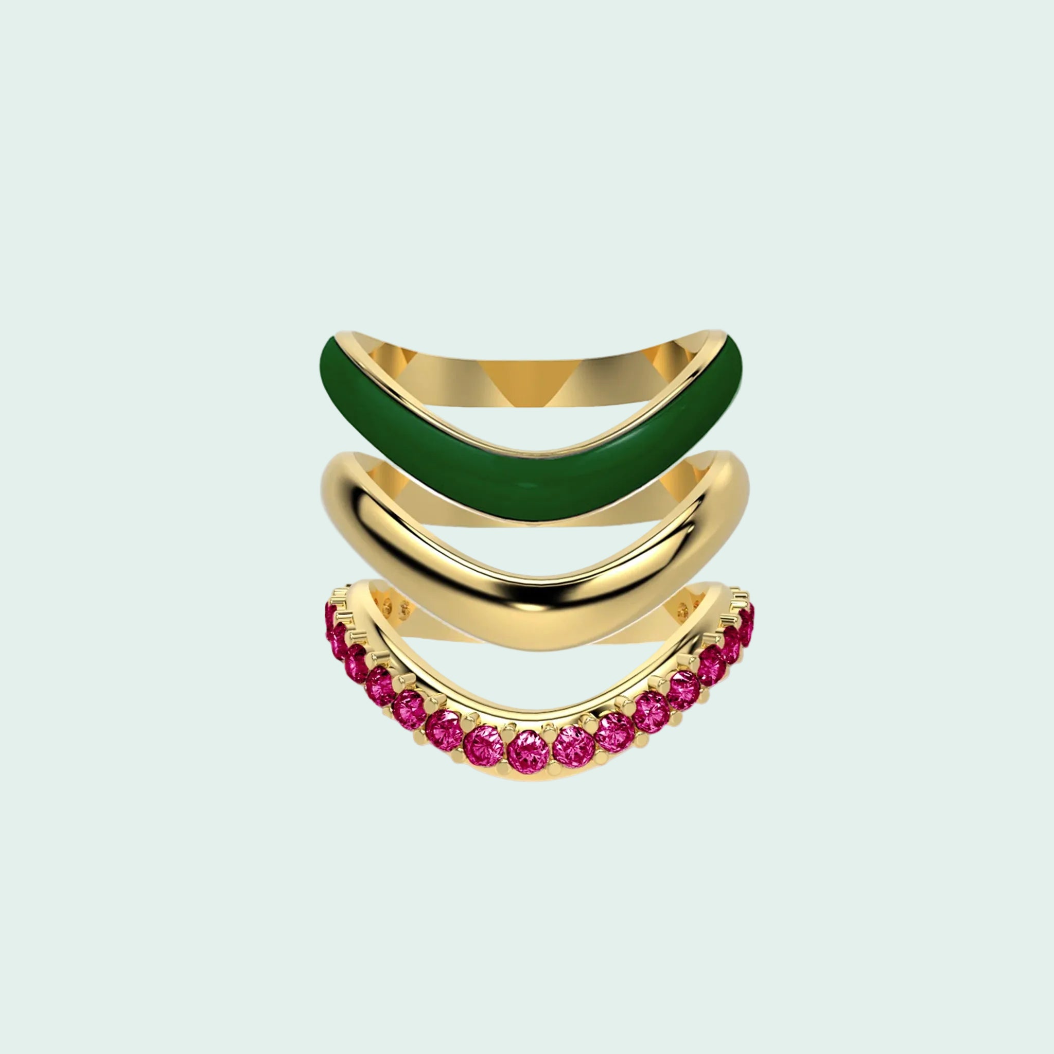 The Sugar Echo-Gold  (Set of 3)