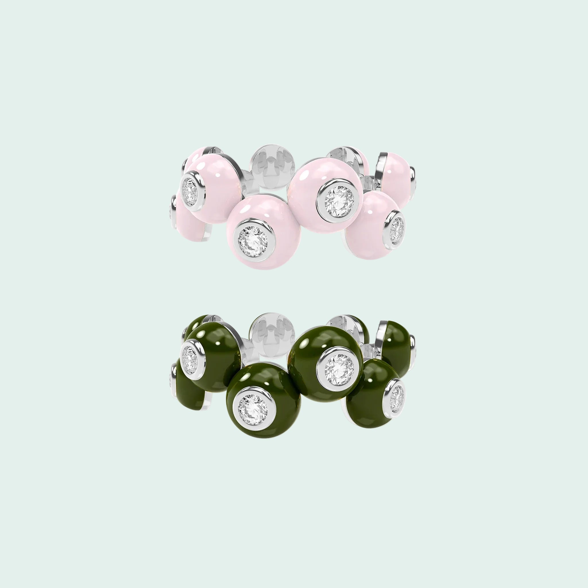 The Dopamine Overdose-Silver Ring set of 2