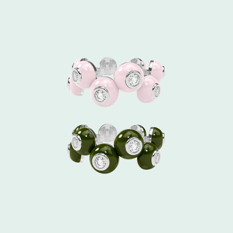 The Dopamine Overdose-Silver Ring set of 2