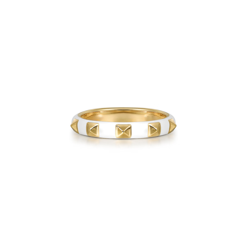 The Pyramid Edge Band (Blue & Yellow Gold Edition)
