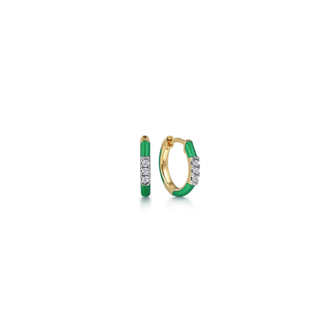 The Ivory Huggies (Mint Green & Yellow Gold Edition)