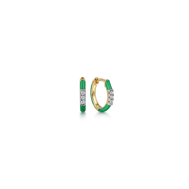 The Ivory Huggies (Mint Green & Yellow Gold Edition)