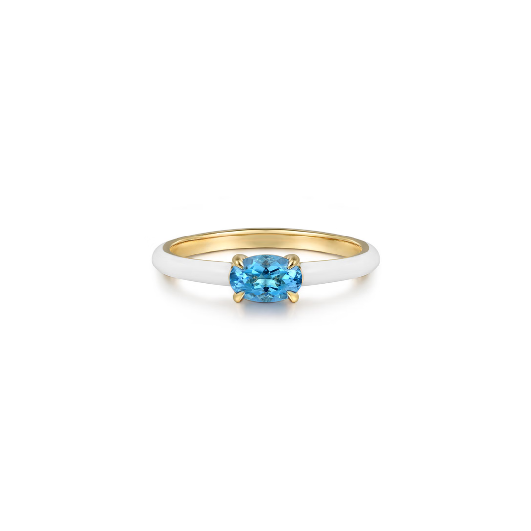 The Petite Pavilion Ring (Purple & White Edition)