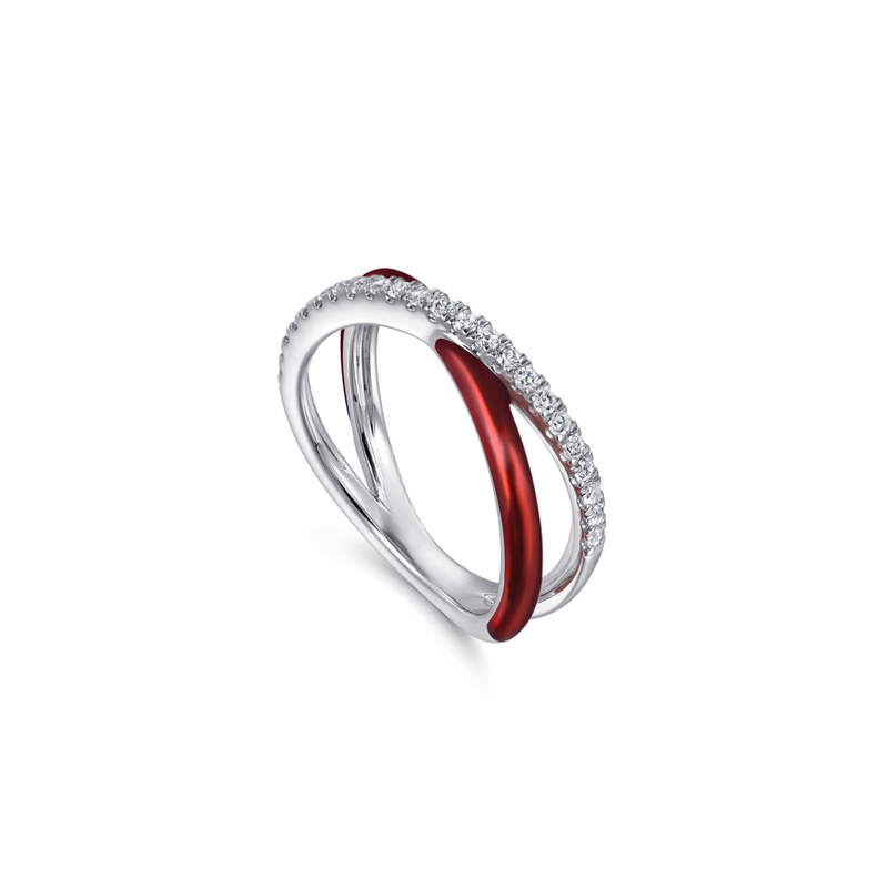 The Crossroads Ring (Chrome Red & Rhodium Edition)