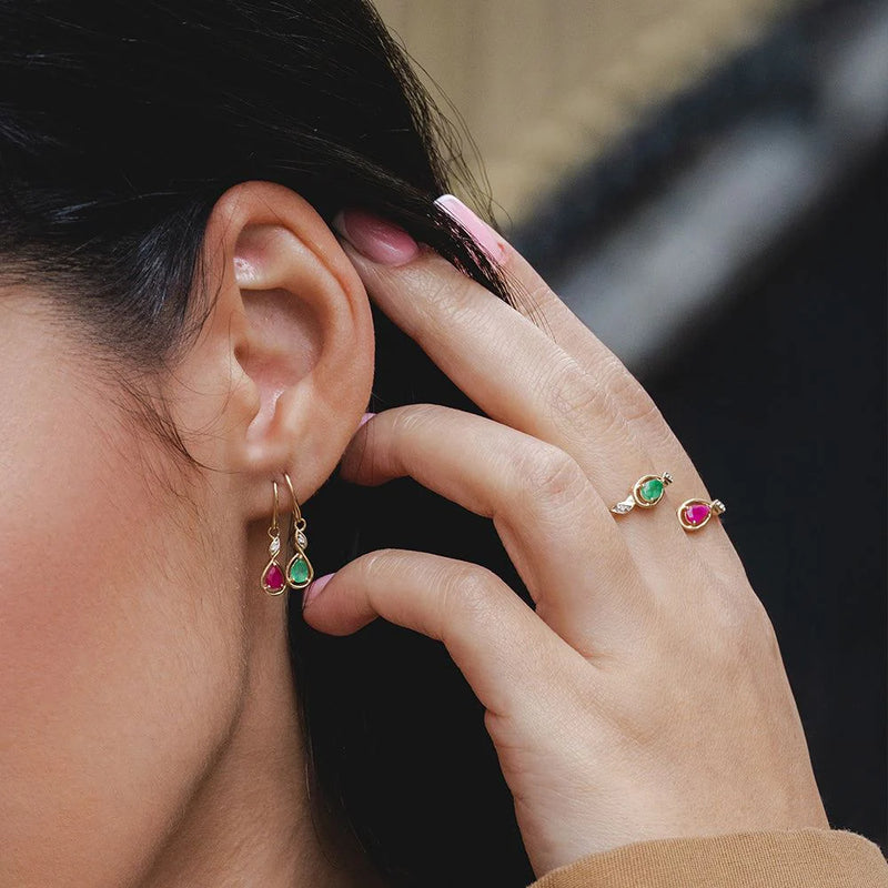 Lumina Emerald-Cut Earrings (Emerald Edition)