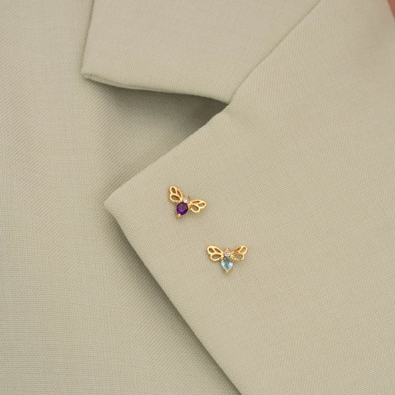 Lumina Butterfly Stud (Olive Edition)
