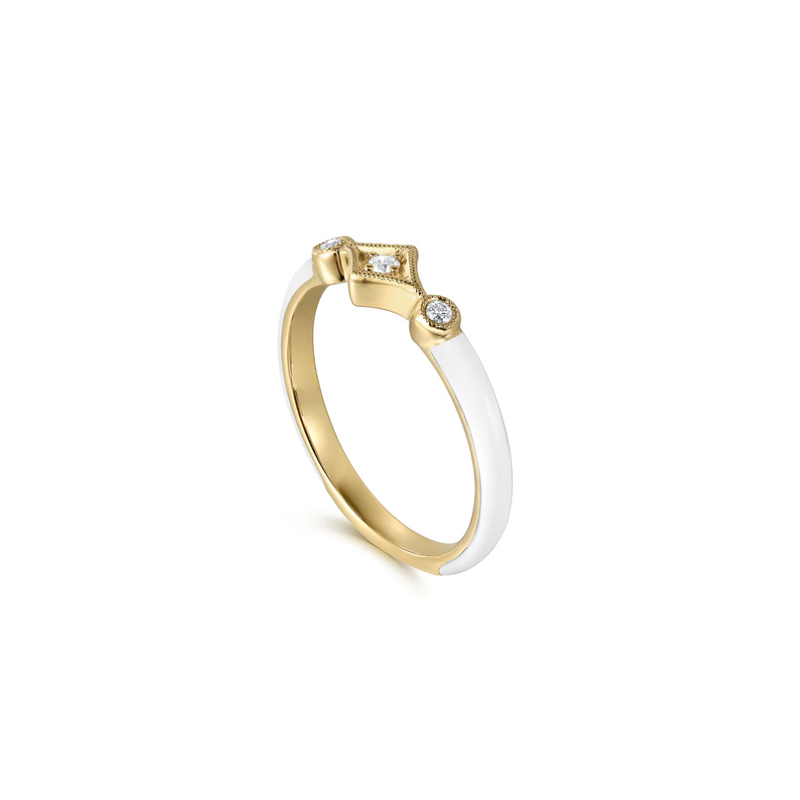 The Losange Band (White & Yellow Gold Edition)