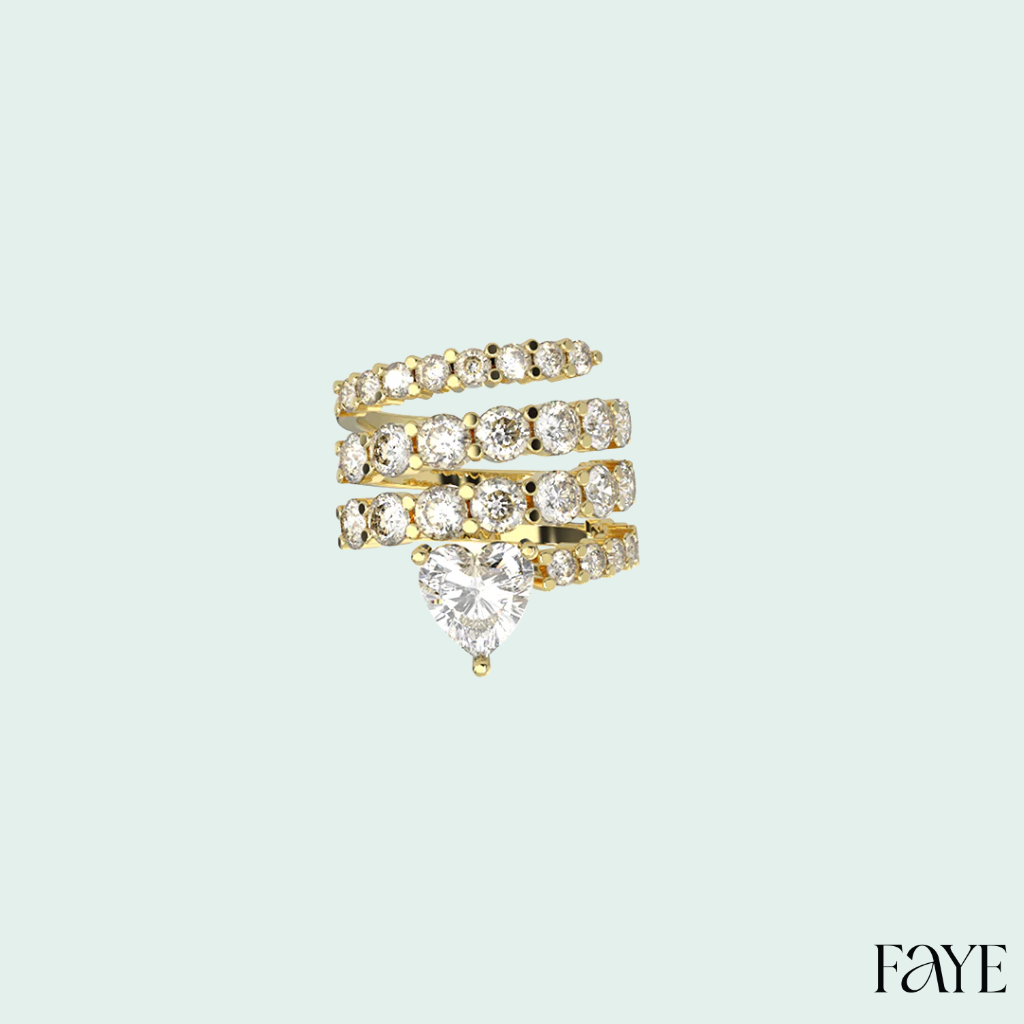 Infinite Heart Spiral Ring (GOLD)