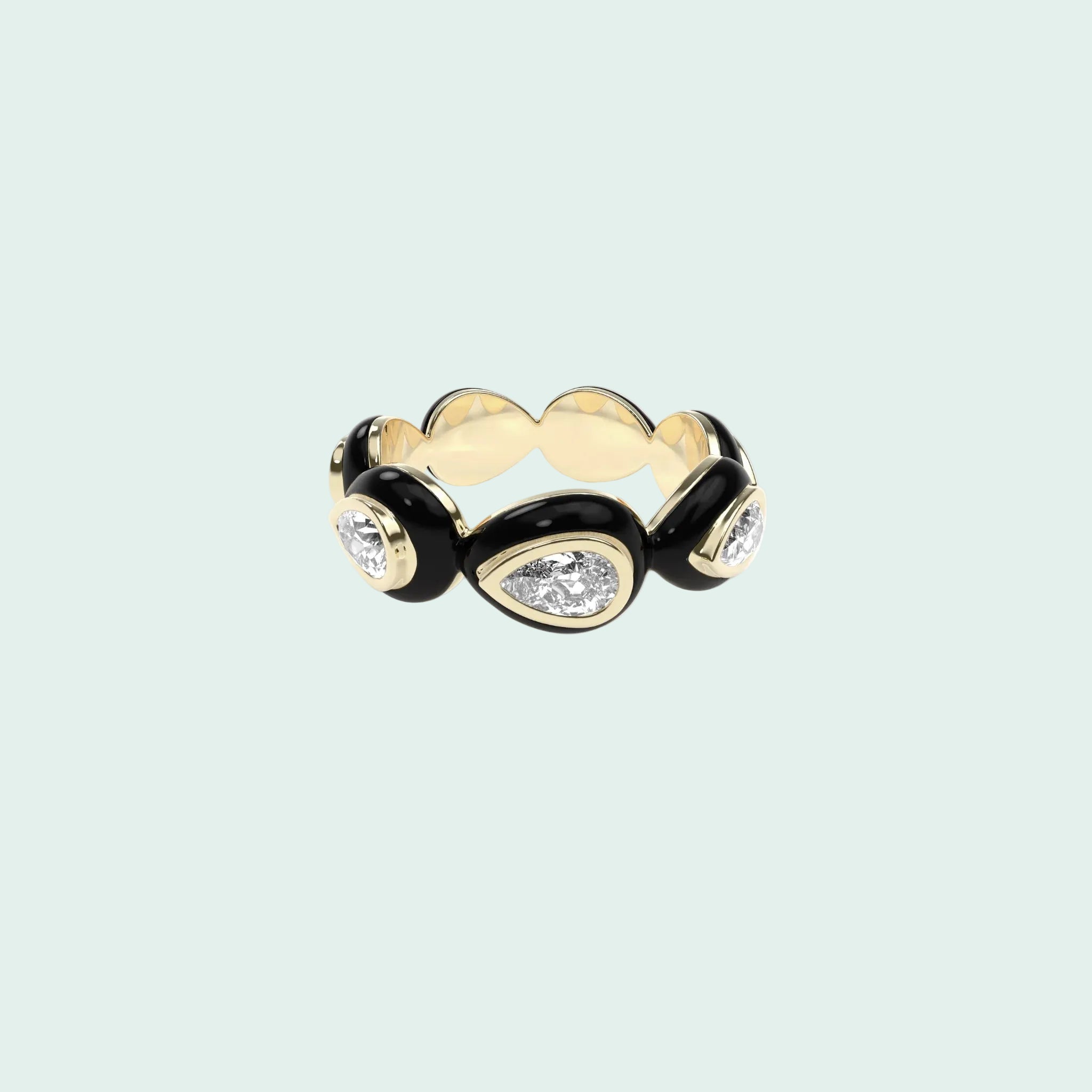 Liquid Tide Teardrop Ring (GOLD)