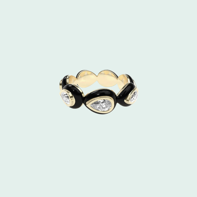Liquid Tide Teardrop Ring (GOLD)