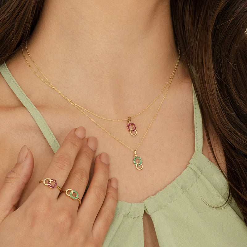 Apex Interlock Pendant (Ruby Edition)