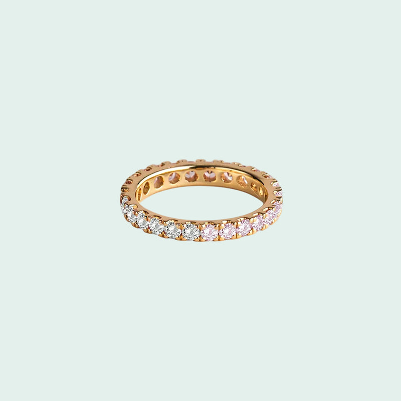white candy pave eternity (gold)