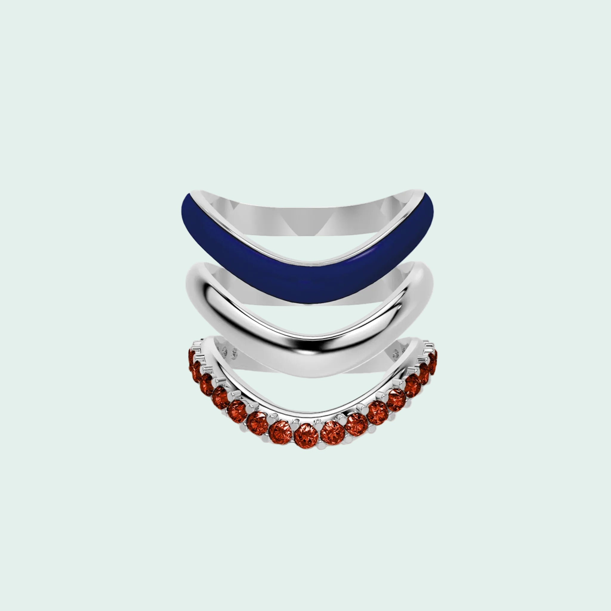 The Sugar Echo-Silver (Set of 3)