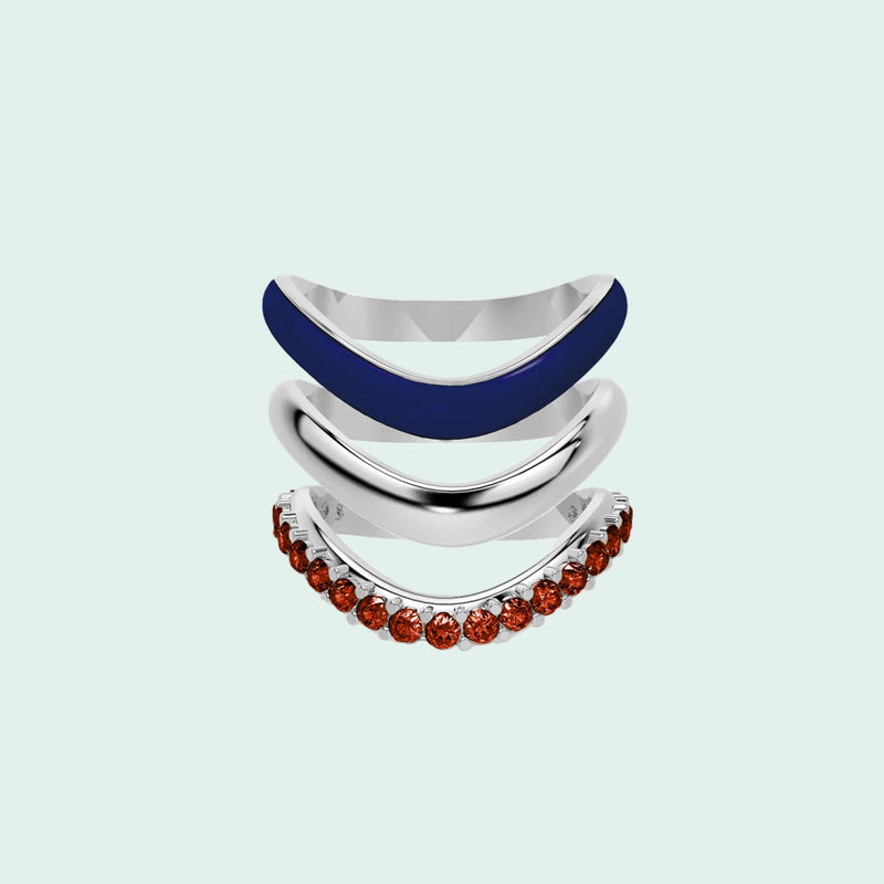 The Sugar Echo-Silver (Set of 3)