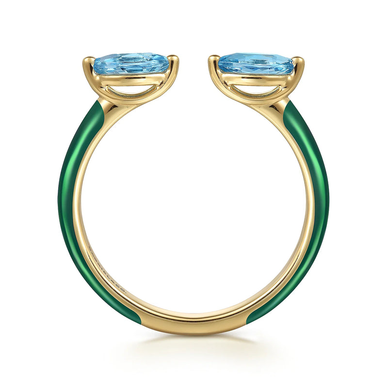 Capri Kiss Ring (Sky Blue & Lime Green Edition)