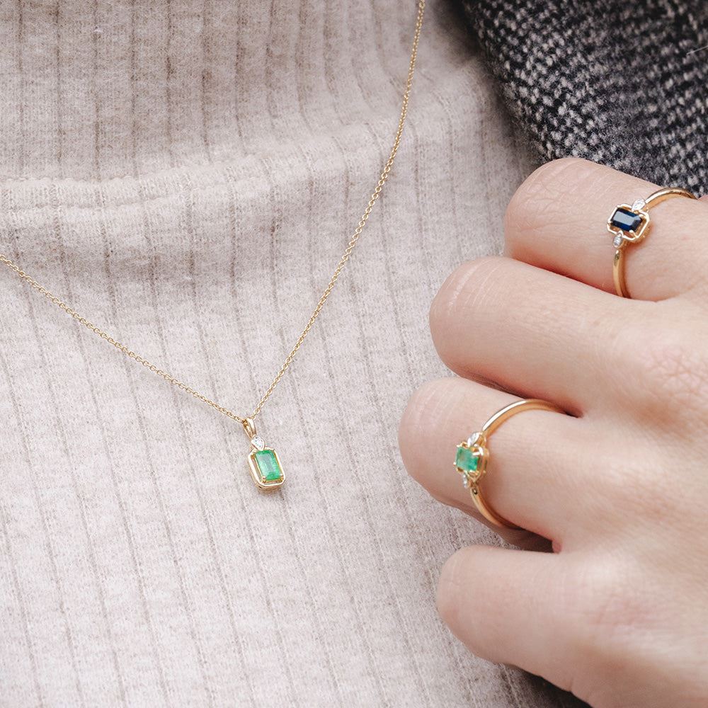 Lumina Emerald-Cut Pendant (Emerald Edition)