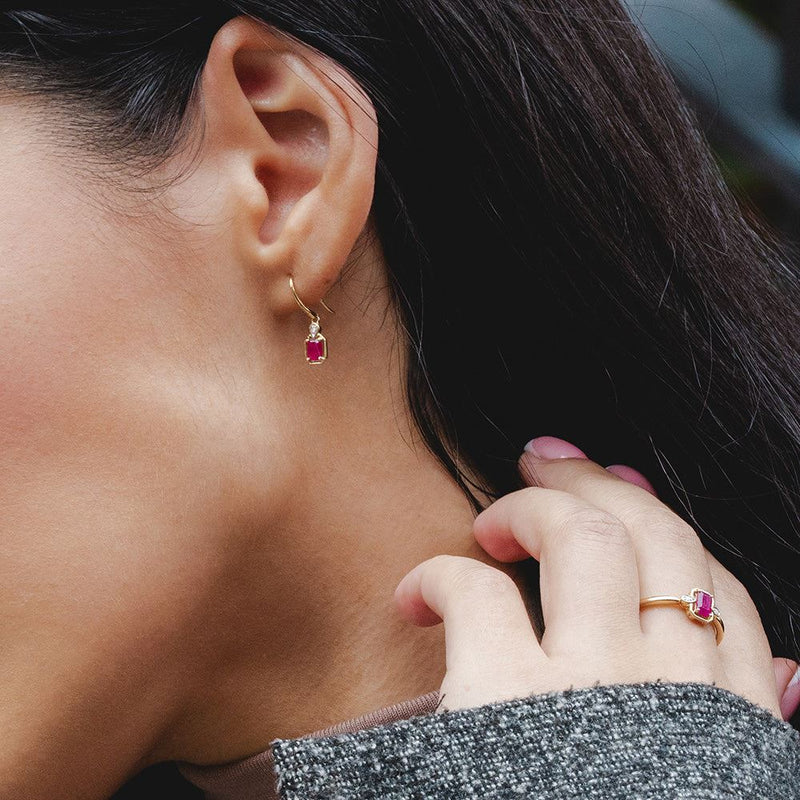 Lumina Emerald-Cut Earrings (Emerald Edition)