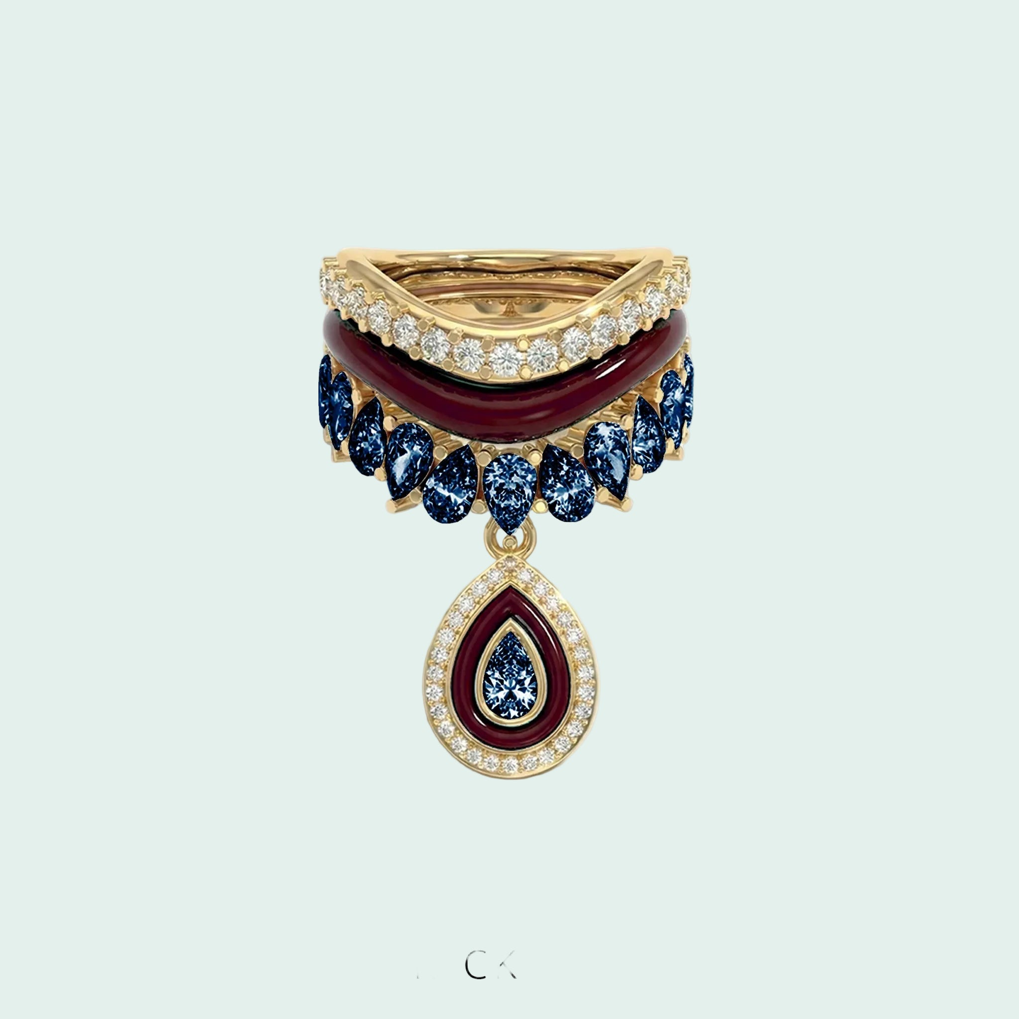 Varna-Volt-Gold Trio Ring Stack
