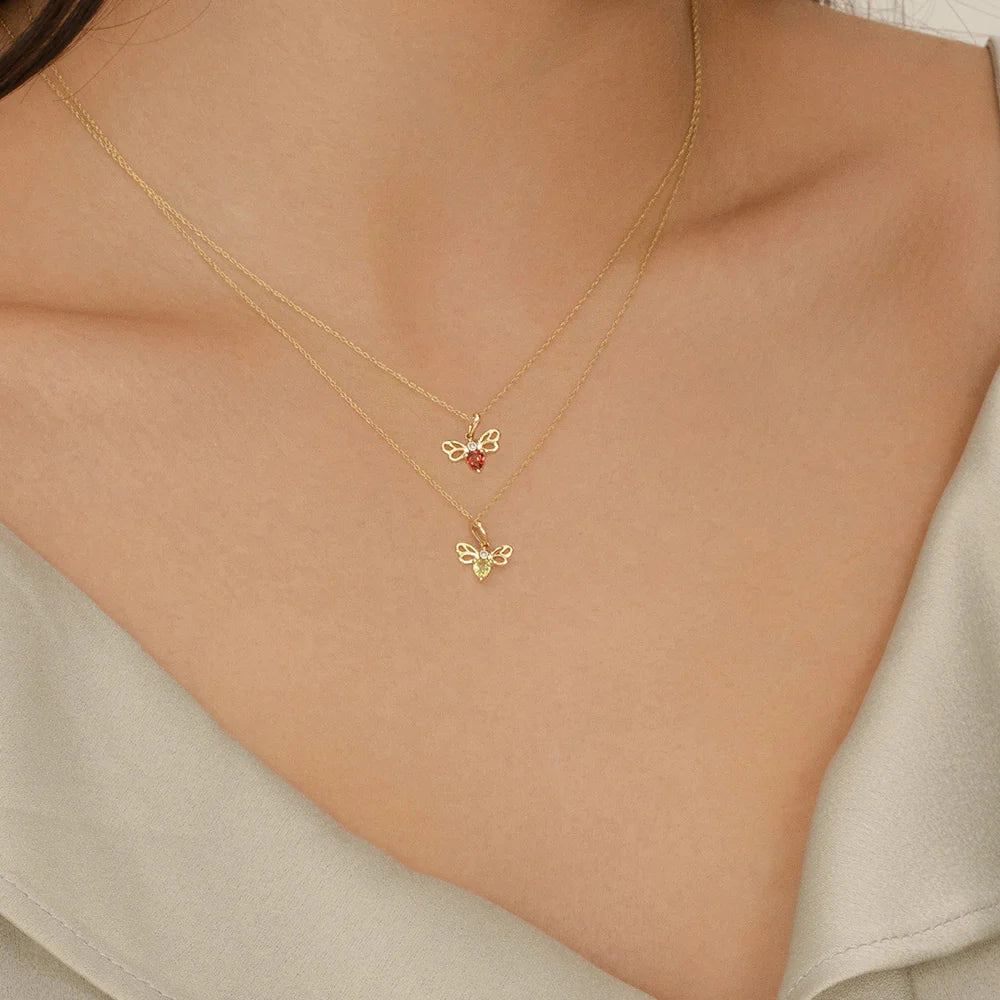 Lumina Butterfly Pendant (Garnet Edition)