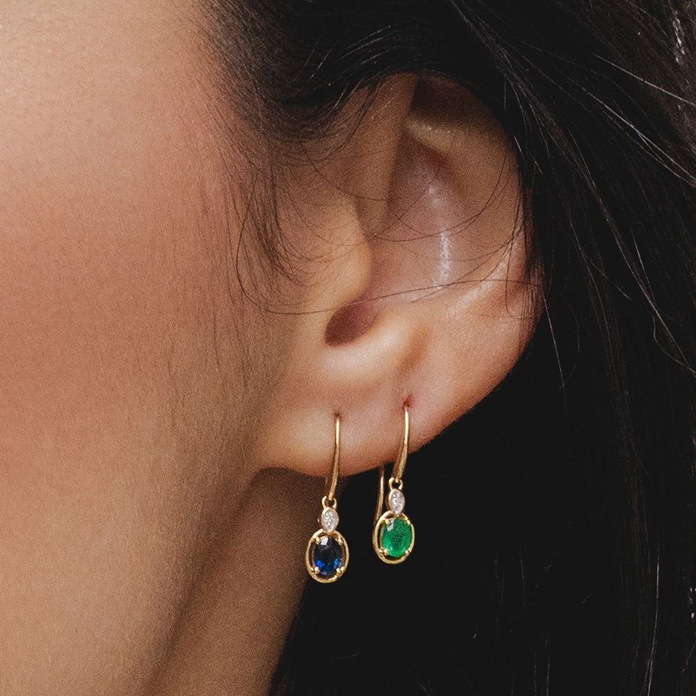 Lumina Emerald-Cut Earrings (Emerald Edition)