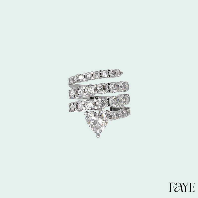 Infinite Heart Spiral Ring (SILVER)