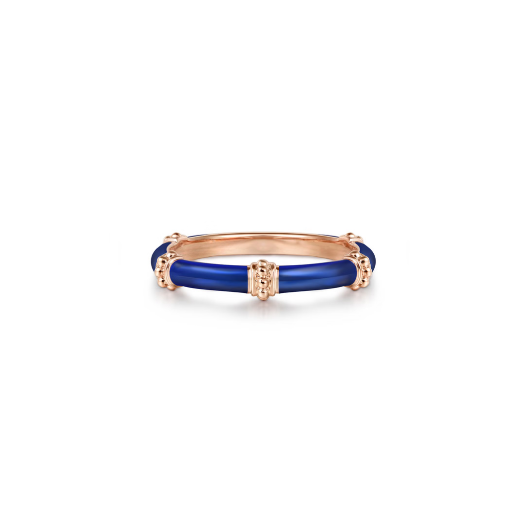 The Bamboo Node Ring (Chrome Green & Rose Gold Edition)