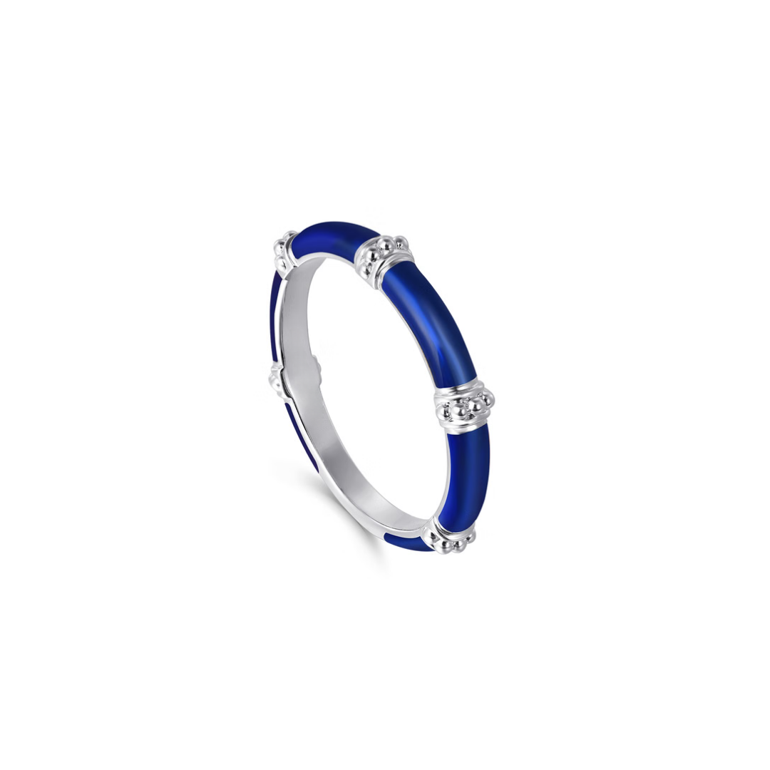 The Bamboo Node Ring (Chrome Green & Rose Gold Edition)
