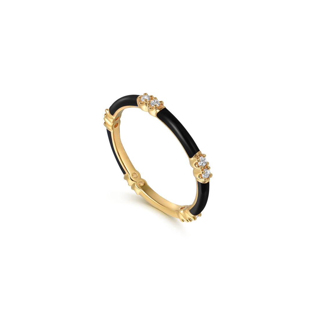 The Lucky Bamboo Ring (Millennial Pink & Yellow Gold Edition)